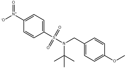 N-tert-butyl-N-[(4-methoxyphenyl)methyl]-4-nitrobenzene-1-sulfonamide Structure