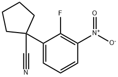 1-(2-fluoro-3-nitrophenyl)cyclopentane-1-carbonitrile Structure