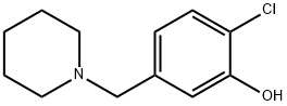 2-chloro-5-(piperidin-1-ylmethyl)phenol Structure