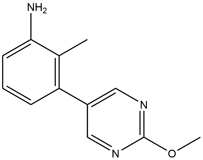 3-(2-Methoxy-5-pyrimidinyl)-2-methylbenzenamine Structure