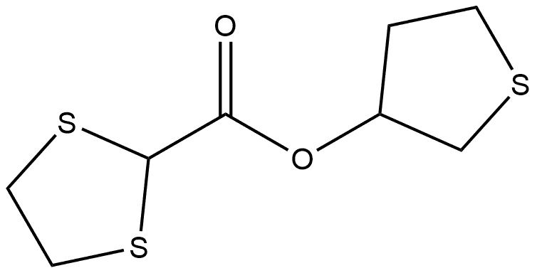 Tetrahydro-thiophen-3-yl 1,3-dithiolane-2-carboxylate 구조식 이미지