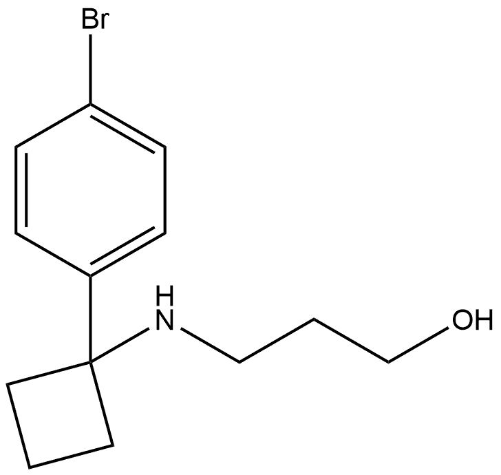 3-1-(4-Bromophenyl)cyclobutylamino-1-propanol Structure