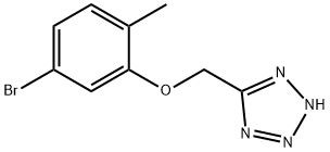 2H-Tetrazole, 5-[(5-bromo-2-methylphenoxy)methyl]- Structure