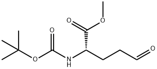 L-Norvaline, N-[(1,1-dimethylethoxy)carbonyl]-5-oxo-, methyl ester Structure
