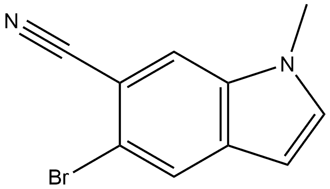 5-bromo-1-methyl-1H-indole-6-carbonitrile 구조식 이미지