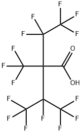 Butanoic acid, 3,3,4,4,4-pentafluoro-2-[1,2,2,2-tetrafluoro-1-(trifluoromethyl)ethyl]-2-(trifluoromethyl)- Structure