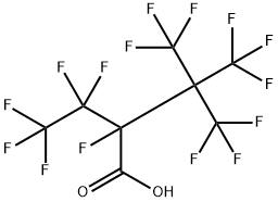 Butanoic acid, 2,3,3,4,4,4-hexafluoro-2-[2,2,2-trifluoro-1,1-bis(trifluoromethyl)ethyl]- Structure