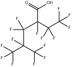 Pentanoic acid, 2,3,3,4,5,5,5-heptafluoro-2-(1,1,2,2,2-pentafluoroethyl)-4-(trifluoromethyl)- Structure