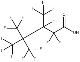 Pentanoic acid, 2,2,3,5,5,5-hexafluoro-3,4,4-tris(trifluoromethyl)- Structure