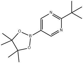 Pyrimidine, 2-(1,1-dimethylethyl)-5-(4,4,5,5-tetramethyl-1,3,2-dioxaborolan-2-yl)- 구조식 이미지