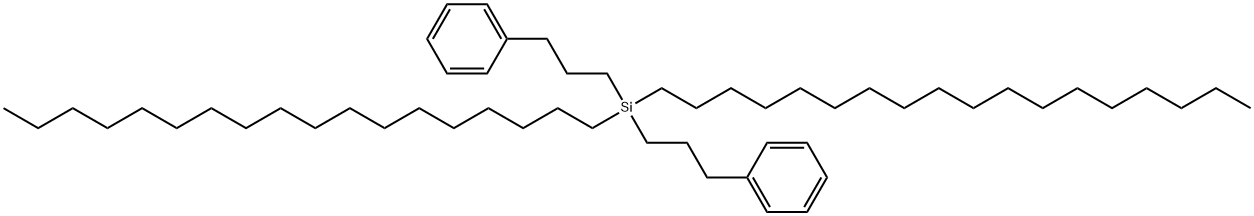 Dioctadecylbis(3-phenylpropyl)silane 구조식 이미지