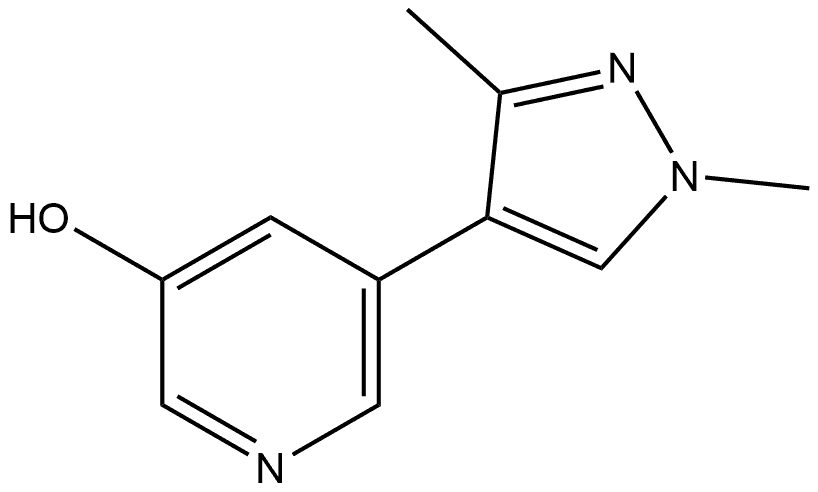 5-(1,3-Dimethyl-1H-pyrazol-4-yl)-3-pyridinol Structure