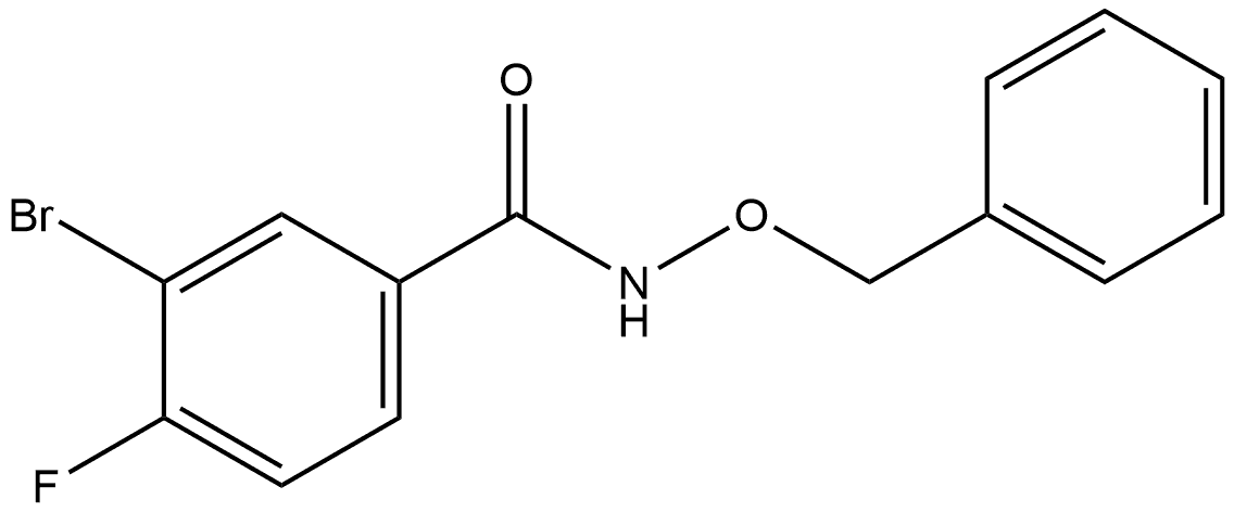 3-Bromo-4-fluoro-N-(phenylmethoxy)benzamide Structure