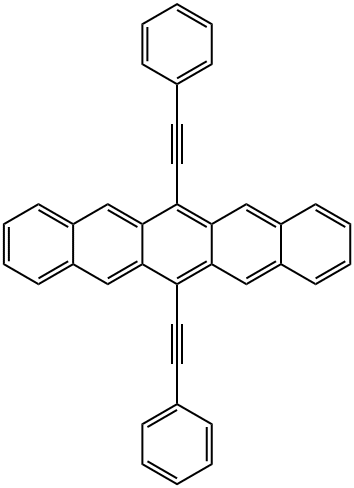 Pentacene, 6,13-bis(2-phenylethynyl)- Structure