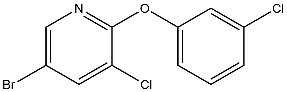 5-Bromo-3-chloro-2-(3-chlorophenoxy)pyridine Structure