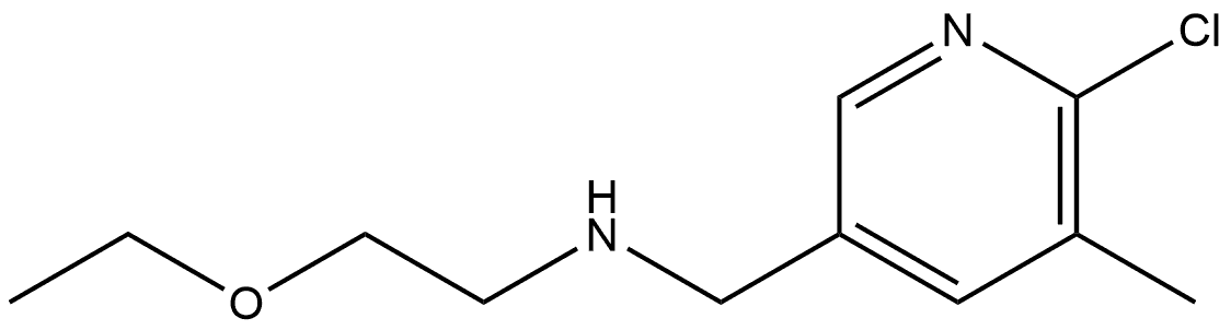 6-Chloro-N-(2-ethoxyethyl)-5-methyl-3-pyridinemethanamine Structure