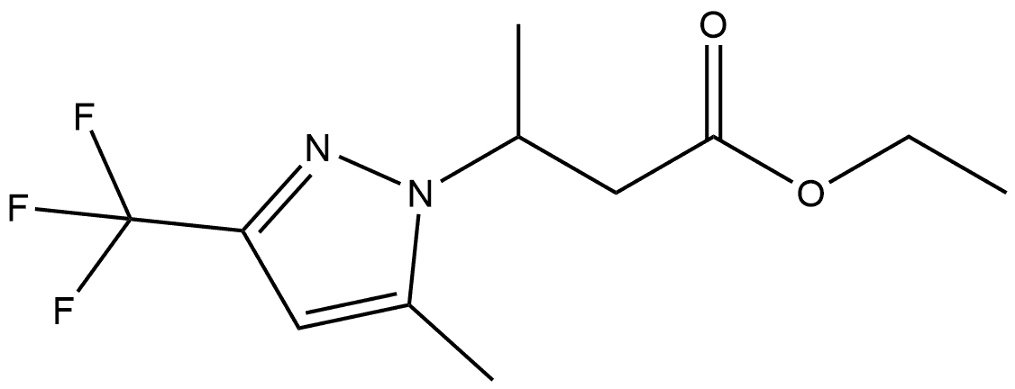 ethyl 3-[5-methyl-3-(trifluoromethyl)-1H-pyrazol-1-yl]butanoate Structure