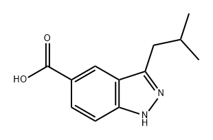 1H-Indazole-5-carboxylic acid, 3-(2-methylpropyl)- Structure