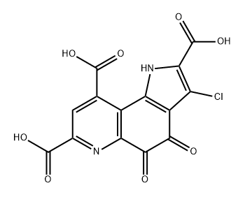 1H-Pyrrolo[2,3-f]quinoline-2,7,9-tricarboxylic acid, 3-chloro-4,5-dihydro-4,5-dioxo- Structure