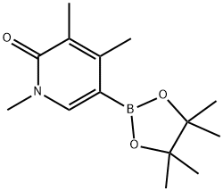 2(1H)-Pyridinone, 1,3,4-trimethyl-5-(4,4,5,5-tetramethyl-1,3,2-dioxaborolan-2-yl)- Structure