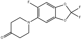 4-Piperidinone, 1-(2,2,6-trifluoro-1,3-benzodioxol-5-yl)- 구조식 이미지