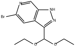 1H-Pyrazolo[3,4-c]pyridine, 5-bromo-3-(diethoxymethyl)- Structure