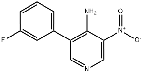 3-(3-Fluorophenyl)-5-nitro-4-pyridinamine Structure