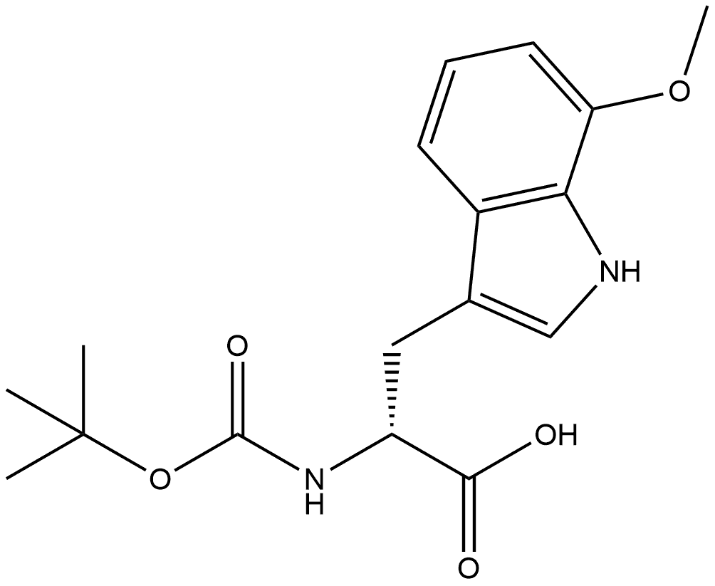 N-Boc-7-methoxy-D-tryptophan Structure