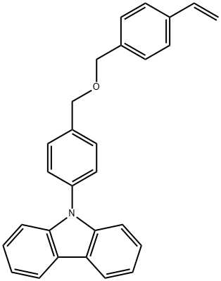 9H-Carbazole, 9-[4-[[(4-ethenylphenyl)methoxy]methyl]phenyl]- Structure