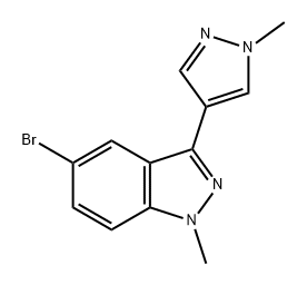 1H-Indazole, 5-bromo-1-methyl-3-(1-methyl-1H-pyrazol-4-yl)- Structure