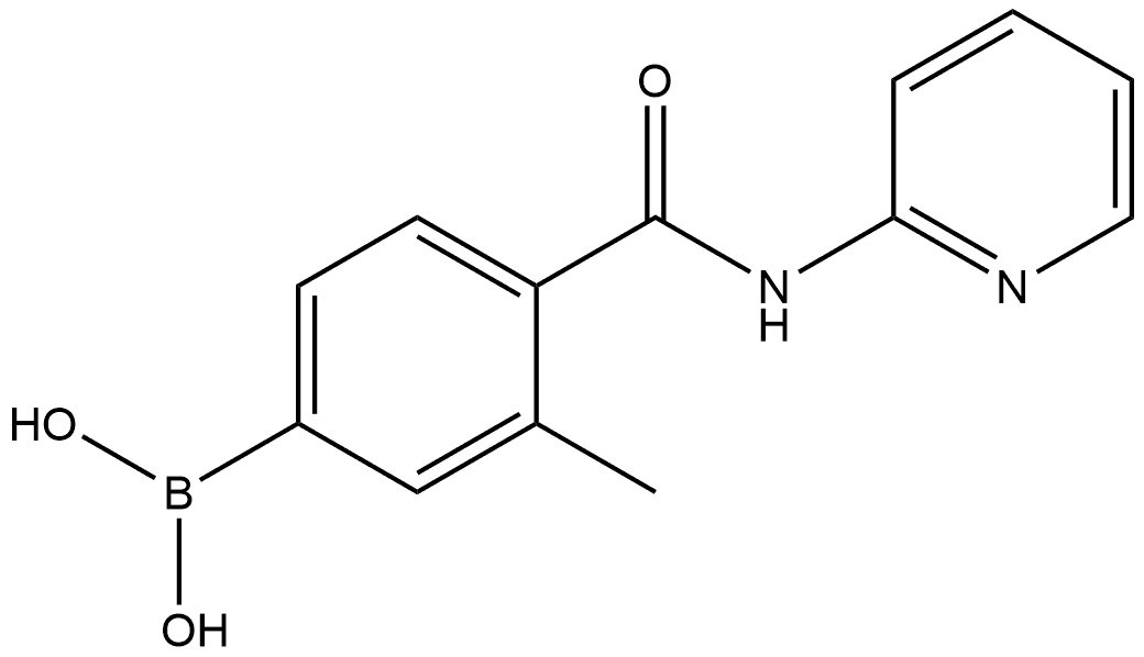 B-[3-Methyl-4-[(2-pyridinylamino)carbonyl]phenyl]boronic acid Structure