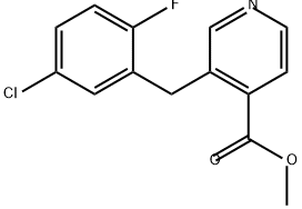 4-Pyridinecarboxylic acid, 3-[(5-chloro-2-fluorophenyl)methyl]-, methyl ester 구조식 이미지