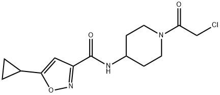 3-Isoxazolecarboxamide, N-[1-(2-chloroacetyl)-4-piperidinyl]-5-cyclopropyl- Structure