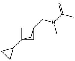 N-[(3-Cyclopropylbicyclo[1.1.1]pent-1-yl)methyl]-N-methylacetamide Structure