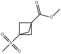 Bicyclo[1.1.1]pentane-1-carboxylic acid, 3-(methylsulfonyl)-, methyl ester Structure