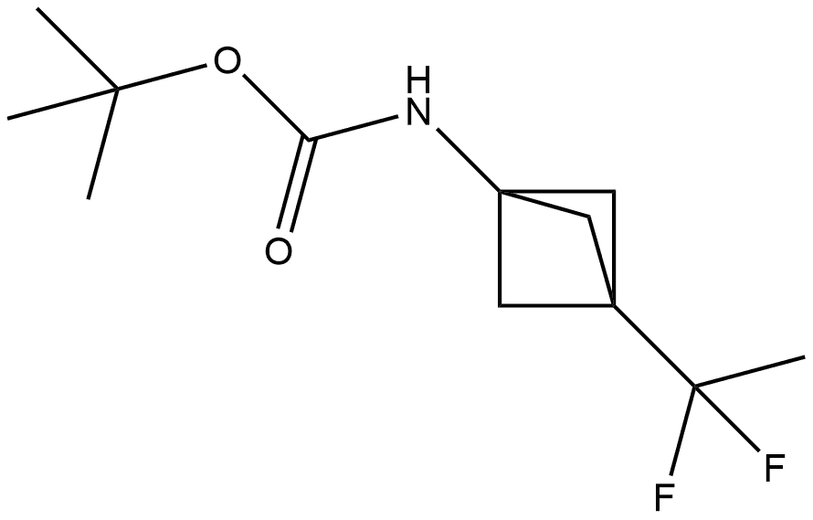 tert-butyl (3-(1,1-difluoroethyl)bicyclo[1.1.1]pentan-1-yl)carbamate Structure