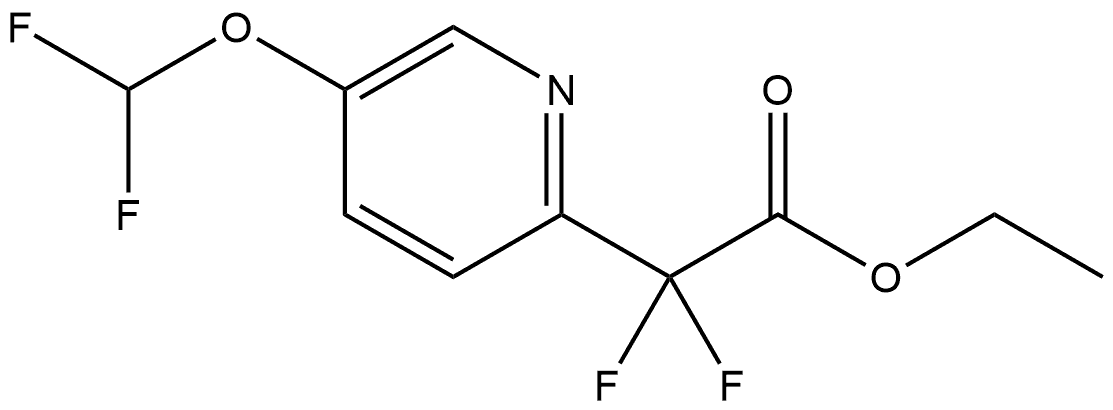 Ethyl 2-(5-(difluoromethoxy)pyridin-2-yl)-2,2-difluoroacetate Structure