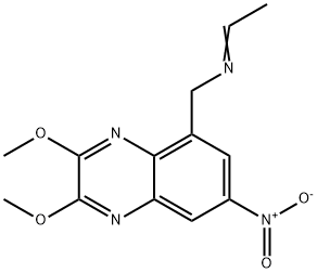 5-Quinoxalinemethanamine, N-ethylidene-2,3-dimethoxy-7-nitro- Structure