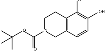 2(1H)-Isoquinolinecarboxylic acid, 5-chloro-3,4-dihydro-6-hydroxy-, 1,1-dimethylethyl ester 구조식 이미지