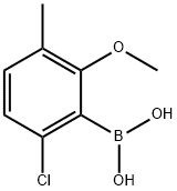 Boronic acid, B-(6-chloro-2-methoxy-3-methylphenyl)- Structure