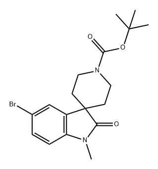 Spiro[3H-indole-3,4'-piperidine]-1'-carboxylic acid, 5-bromo-1,2-dihydro-1-methyl-2-oxo-, 1,1-dimethylethyl ester Structure