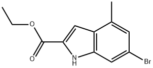 1H-Indole-2-carboxylic acid, 6-bromo-4-methyl-, ethyl ester 구조식 이미지