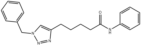 1H-1,2,3-Triazole-4-pentanamide, N-phenyl-1-(phenylmethyl)- Structure