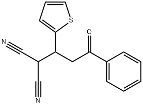 Propanedinitrile, 2-[3-oxo-3-phenyl-1-(2-thienyl)propyl]- Structure