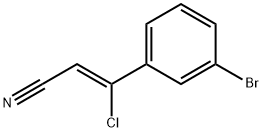 2-Propenenitrile, 3-(3-bromophenyl)-3-chloro-, (2Z)- Structure