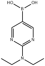 Boronic acid, B-[2-(diethylamino)-5-pyrimidinyl]- Structure