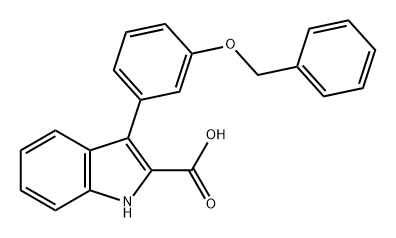 1H-Indole-2-carboxylic acid, 3-[3-(phenylmethoxy)phenyl]- Structure