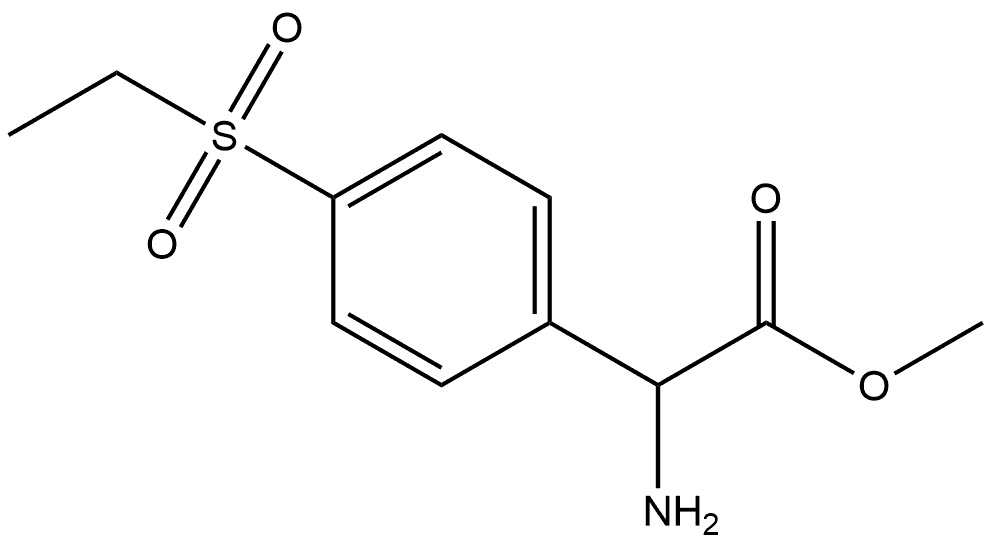 Benzeneacetic acid, α-amino-4-(ethylsulfonyl)-, methyl ester 구조식 이미지