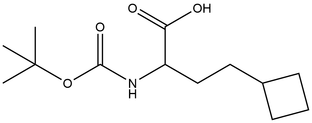 2-{[(tert-butoxy)carbonyl]amino}-4-cyclobutylbuta
noic acid Structure