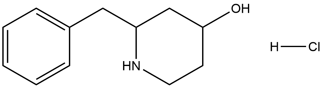 4-Piperidinol, 2-(phenylmethyl)-, hydrochloride (1:1) Structure